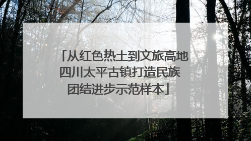 从红色热土到文旅高地 四川太平古镇打造民族团结进步示范样本
