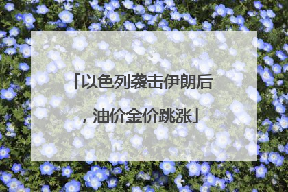 以色列袭击伊朗后，油价金价跳涨