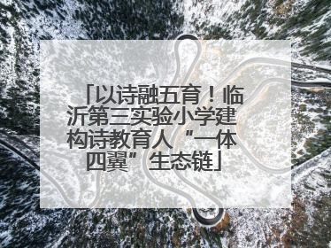 以诗融五育！临沂第三实验小学建构诗教育人“一体四翼”生态链