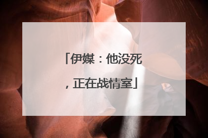伊媒：他没死，正在战情室