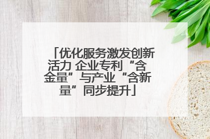 优化服务激发创新活力 企业专利“含金量”与产业“含新量”同步提升