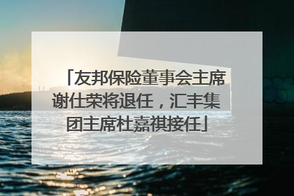 友邦保险董事会主席谢仕荣将退任，汇丰集团主席杜嘉祺接任