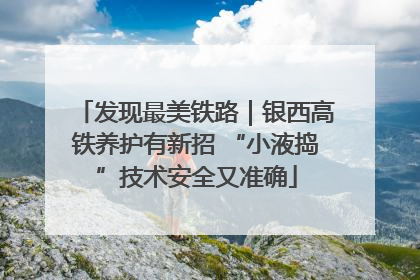 发现最美铁路｜银西高铁养护有新招 “小液捣”技术安全又准确
