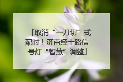 取消“一刀切”式配时！济南经十路信号灯“智慧”调整