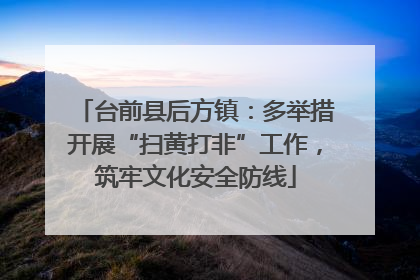 台前县后方镇：多举措开展“扫黄打非”工作，筑牢文化安全防线