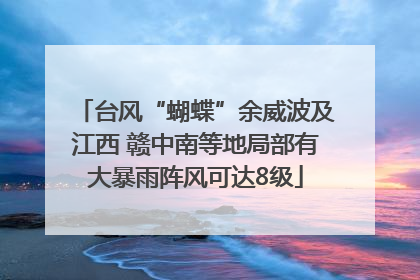 台风“蝴蝶”余威波及江西 赣中南等地局部有大暴雨阵风可达8级