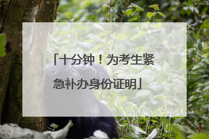 十分钟！为考生紧急补办身份证明
