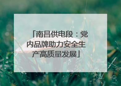 南昌供电段：党内品牌助力安全生产高质量发展