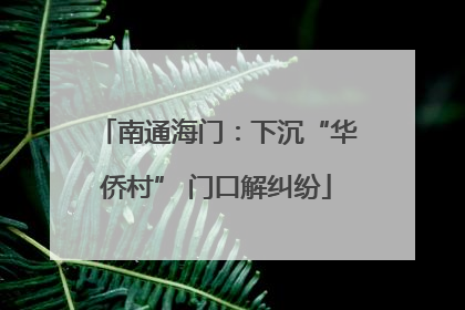 南通海门：下沉“华侨村” 门口解纠纷