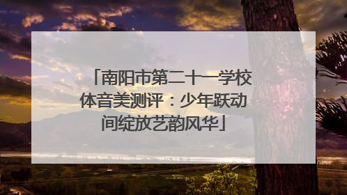 南阳市第二十一学校体音美测评：少年跃动间绽放艺韵风华