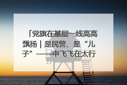 党旗在基层一线高高飘扬｜是民警、是“儿子”——申飞飞在太行山中的一线坚守