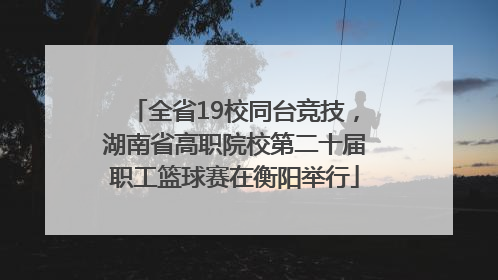 全省19校同台竞技，湖南省高职院校第二十届职工篮球赛在衡阳举行