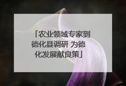农业领域专家到德化县调研 为德化发展献良策