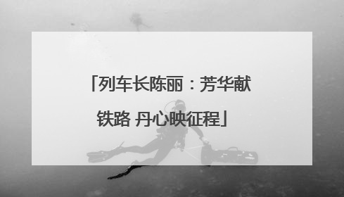 列车长陈丽：芳华献铁路 丹心映征程
