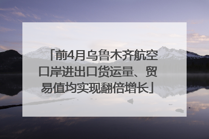 前4月乌鲁木齐航空口岸进出口货运量、贸易值均实现翻倍增长