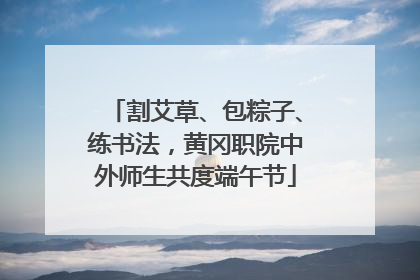 割艾草、包粽子、练书法，黄冈职院中外师生共度端午节