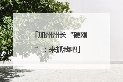 加州州长“硬刚”：来抓我吧