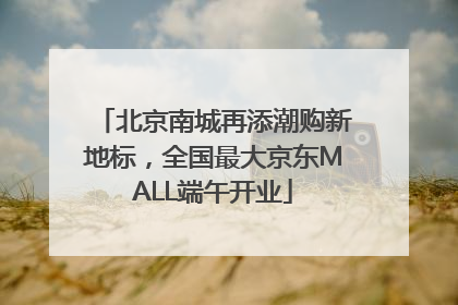 北京南城再添潮购新地标，全国最大京东MALL端午开业
