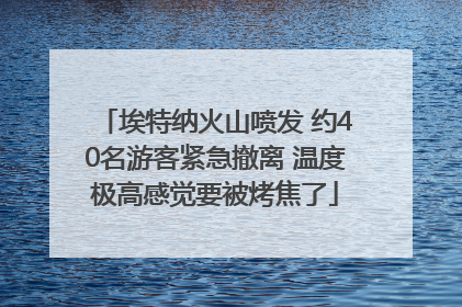 埃特纳火山喷发 约40名游客紧急撤离 温度极高感觉要被烤焦了