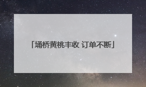 埇桥黄桃丰收 订单不断