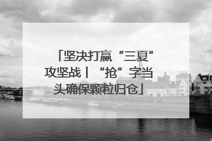 坚决打赢“三夏”攻坚战丨“抢”字当头确保颗粒归仓