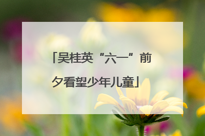 吴桂英“六一”前夕看望少年儿童