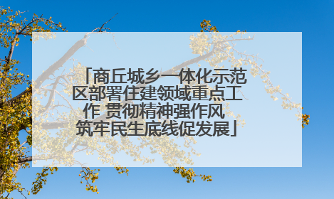 商丘城乡一体化示范区部署住建领域重点工作 贯彻精神强作风 筑牢民生底线促发展