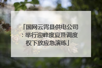 国网云霄县供电公司：举行迎峰度夏暨调度权下放应急演练