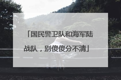 国民警卫队和海军陆战队，别傻傻分不清