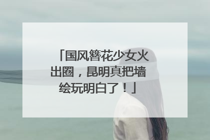国风簪花少女火出圈，昆明真把墙绘玩明白了！