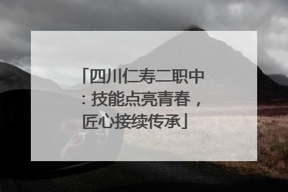 四川仁寿二职中：技能点亮青春，匠心接续传承