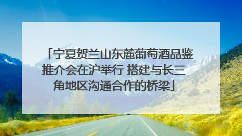 宁夏贺兰山东麓葡萄酒品鉴推介会在沪举行 搭建与长三角地区沟通合作的桥梁