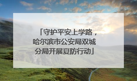 守护平安上学路，哈尔滨市公安局双城分局开展夏防行动