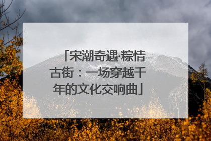宋潮奇遇·粽情古街：一场穿越千年的文化交响曲