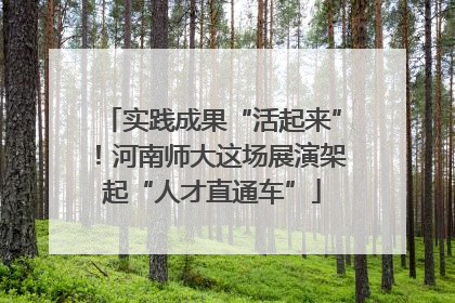 实践成果“活起来”！河南师大这场展演架起“人才直通车”