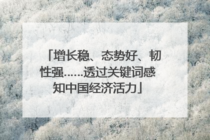 增长稳、态势好、韧性强……透过关键词感知中国经济活力