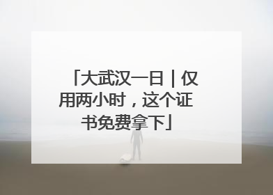 大武汉一日｜仅用两小时，这个证书免费拿下