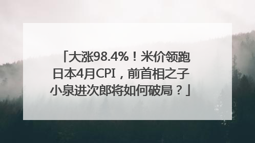 大涨98.4%！米价领跑日本4月CPI，前首相之子小泉进次郎将如何破局？