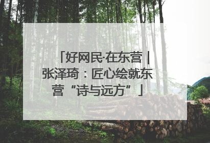 好网民·在东营｜张泽琦：匠心绘就东营“诗与远方”