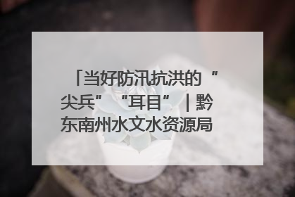 当好防汛抗洪的“尖兵”“耳目”｜黔东南州水文水资源局全员出动为此轮强降雨做好测报工作