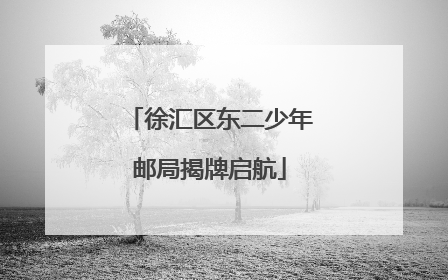 徐汇区东二少年邮局揭牌启航
