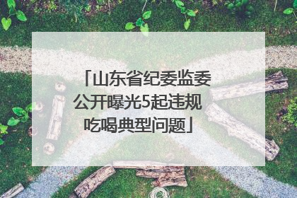 山东省纪委监委公开曝光5起违规吃喝典型问题