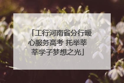 工行河南省分行暖心服务高考 托举莘莘学子梦想之光