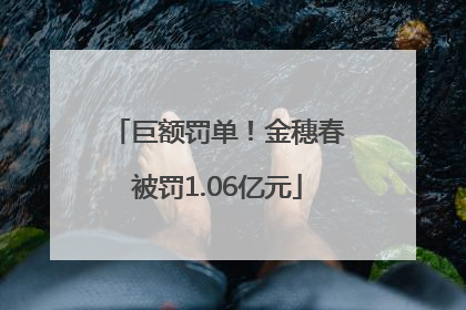 巨额罚单！金穗春被罚1.06亿元