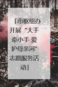 市枢纽办开展“大手牵小手 爱护母亲河”志愿服务活动