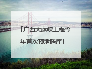 广西大藤峡工程今年首次预泄腾库