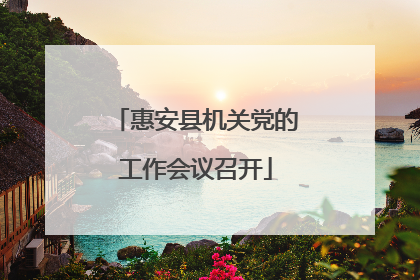 惠安县机关党的工作会议召开