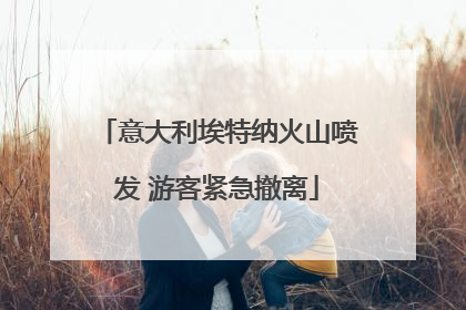 意大利埃特纳火山喷发 游客紧急撤离