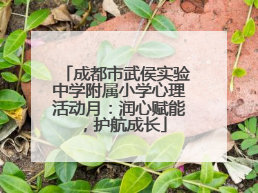 成都市武侯实验中学附属小学心理活动月：润心赋能，护航成长