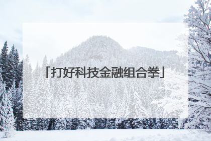 打好科技金融组合拳